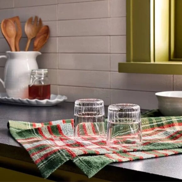 HEARTH & HAND Flour Sack 100% Cotton Kitchen Towel Holiday Christmas Winter - Picture 3 of 6